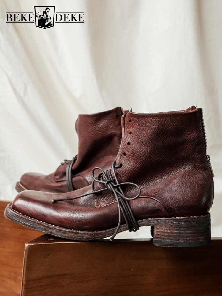 Retro Fashion Male Zipper Genu – обзор и цена Men'S Shoes With Height Increase