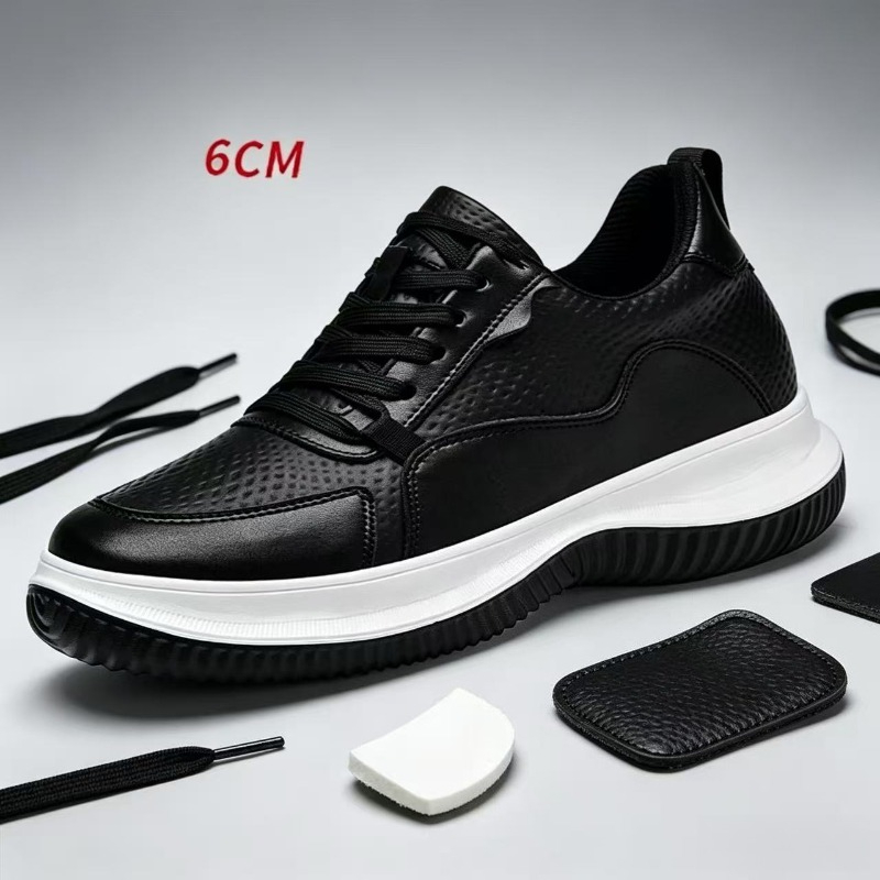 White Cow Leather Elevator Sne – обзор и цена Men'S Shoes With Height Increase