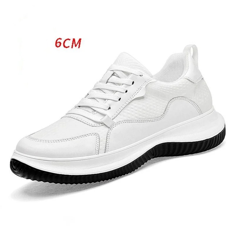 White Cow Leather Elevator Sne – обзор и цена Men'S Shoes With Height Increase