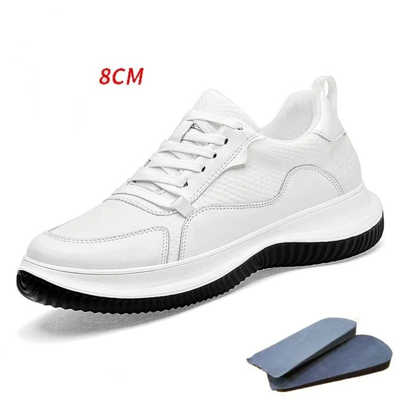 White Cow Leather Elevator Sne – обзор и цена Men'S Shoes With Height Increase