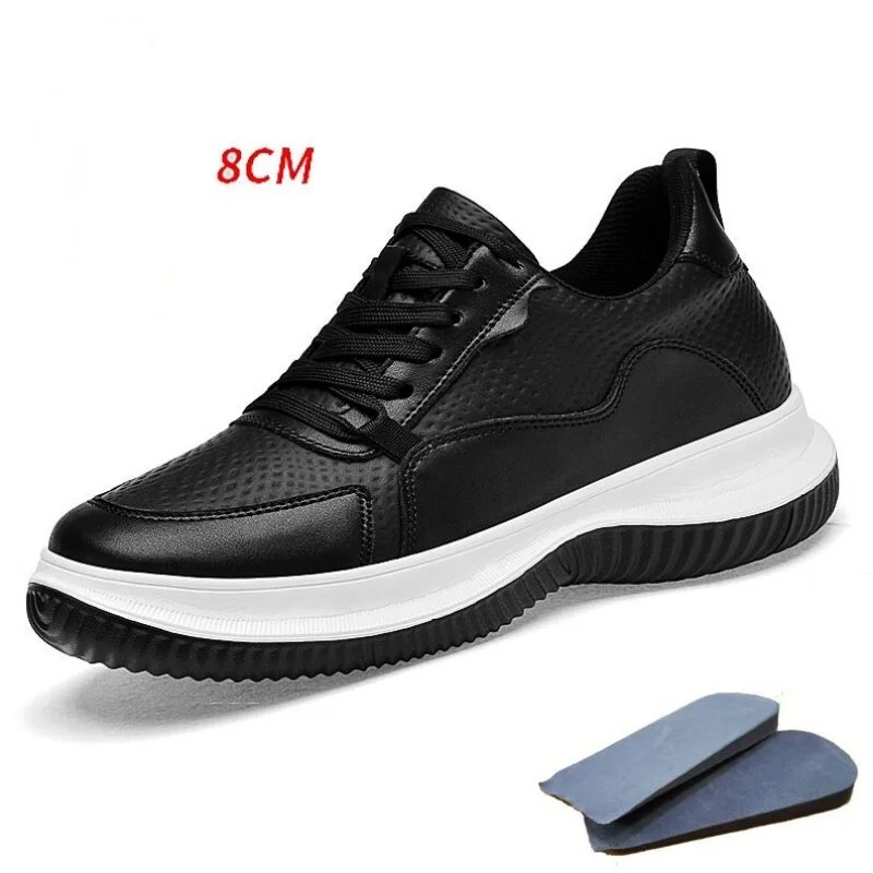 White Cow Leather Elevator Sne – обзор и цена Men'S Shoes With Height Increase