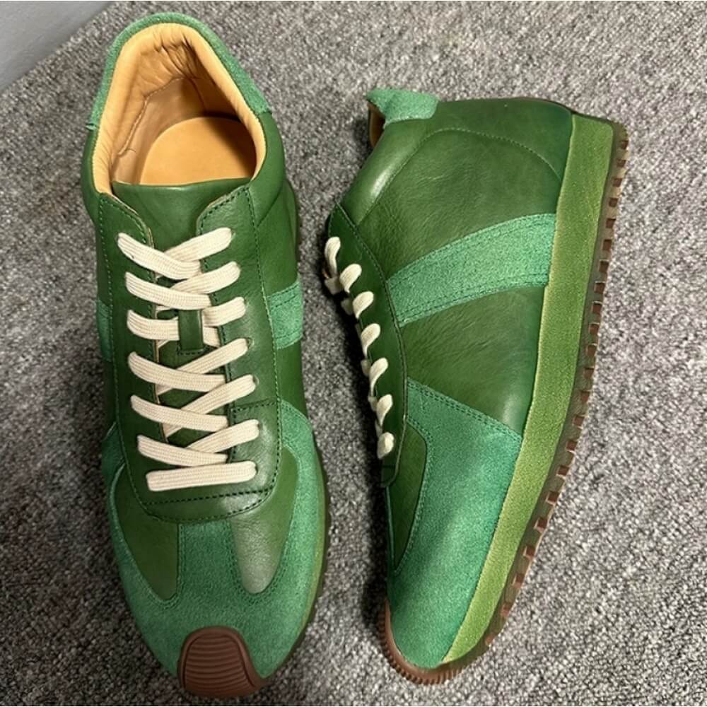 Retro Green Leather & Suede Hi – обзор и цена Men'S Shoes Green And White