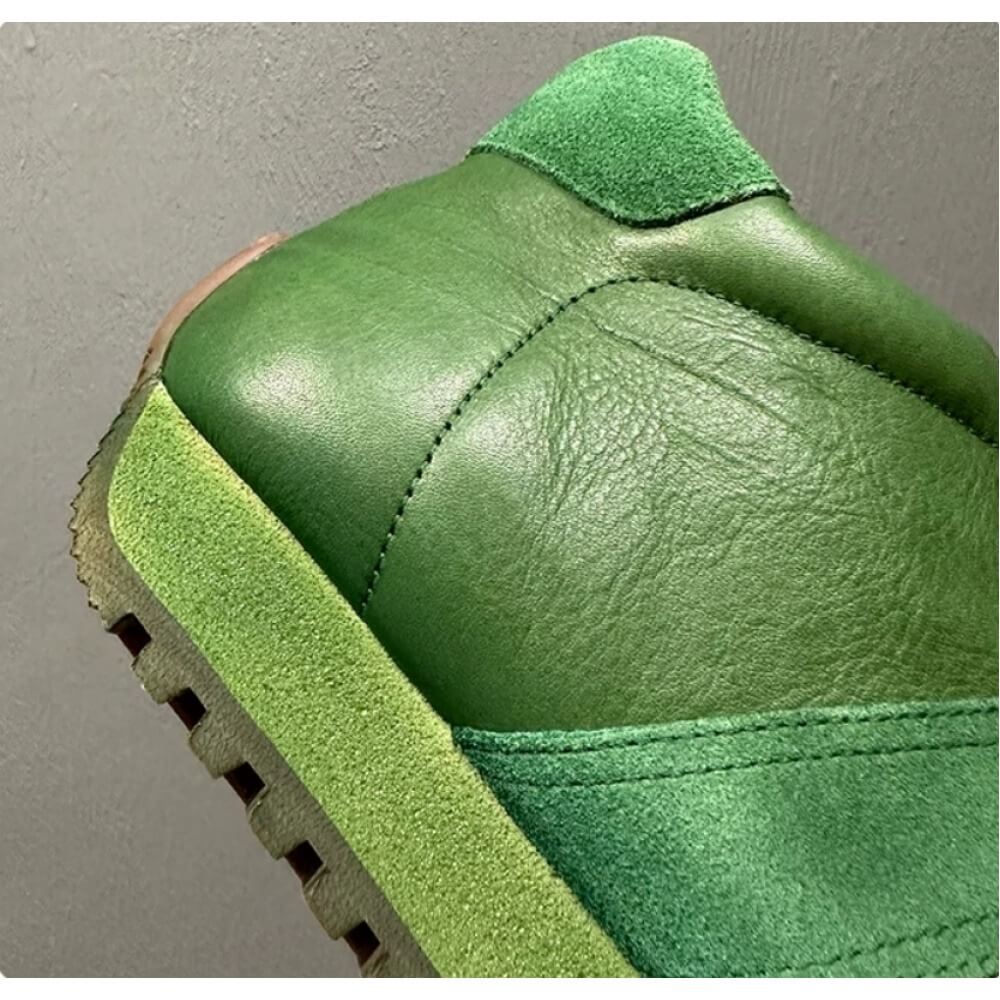 Retro Green Leather & Suede Hi – обзор и цена Men'S Shoes Green And White
