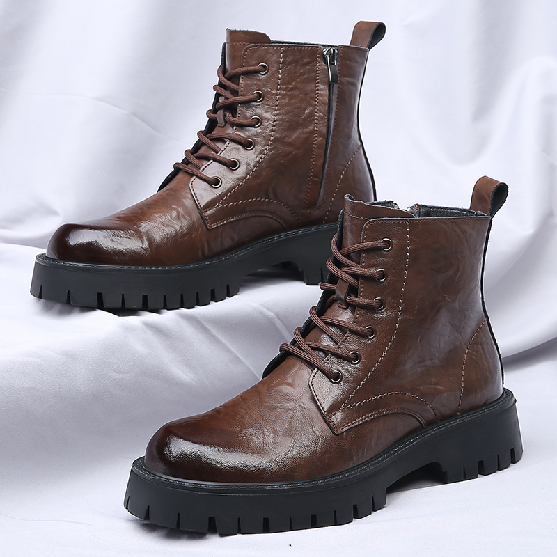 Men Side Zipper High Top Boots – обзор и цена Men'S Shoes With Height Increase