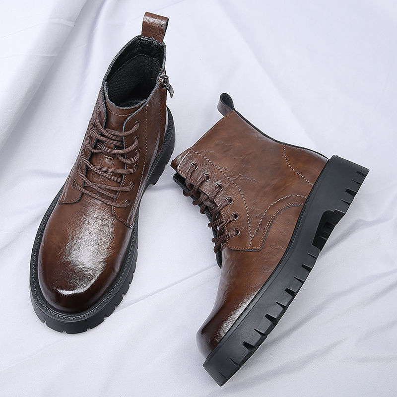 Men Side Zipper High Top Boots – обзор и цена Men'S Shoes With Height Increase