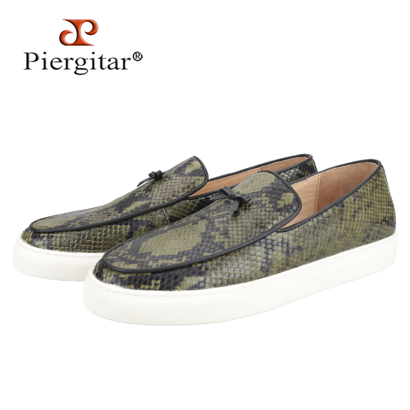 Piergitar Army Green/Black Sna – обзор и цена Men'S Shoes Green And White