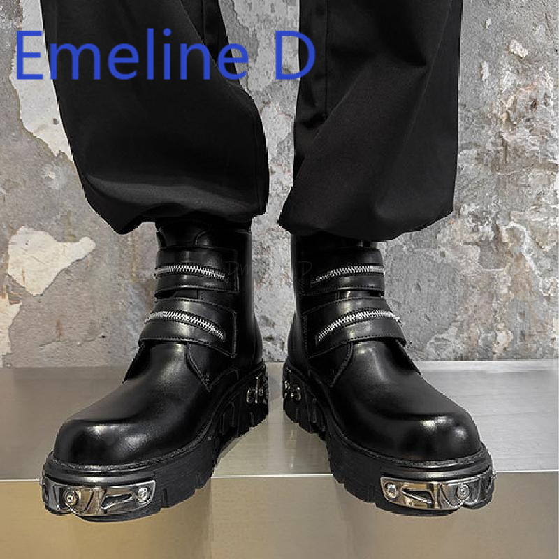 Dark Punk High Top Shoes Fashi – обзор и цена Men'S Shoes With Height Increase
