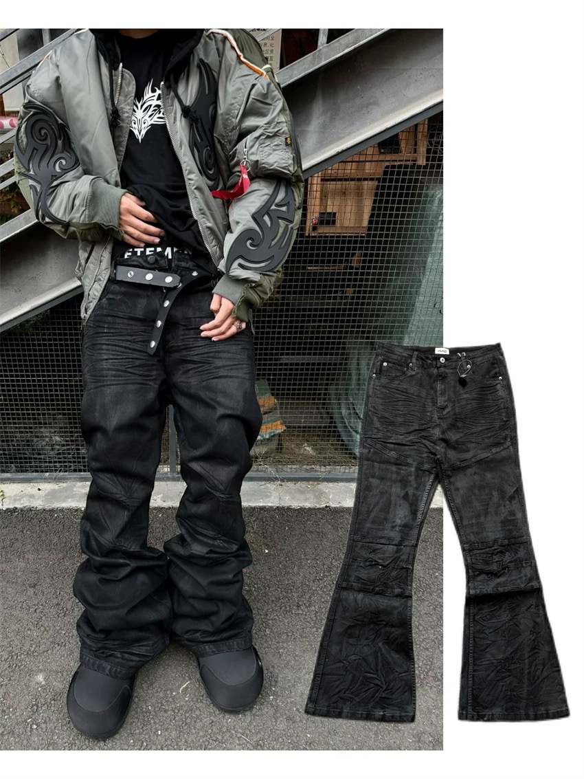 High street coated micro-flare – обзор и цена Men Shoes Jeans
